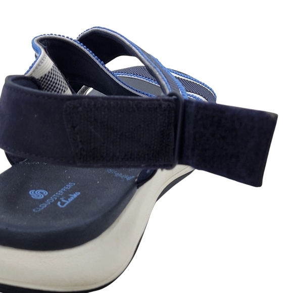 Clarks Cloudsteppers Mira Lily Sandals Size 11 Adjustable Hook & Loop Heel Strap - Picture 5 of 11